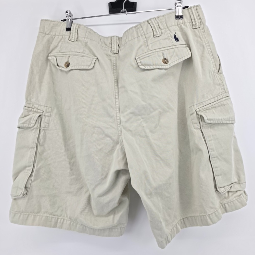 Polo Ralph Lauren Mens Cargo Shorts Khaki Tan Relaxed Fit Cotton Size 36